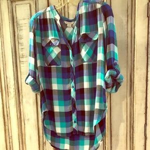 Plaid flannel top